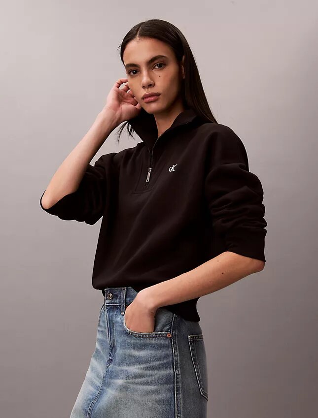 Monogram-fleece-paita, neljännesvetoketju Monogram-fleece-paita, neljännesvetoketju