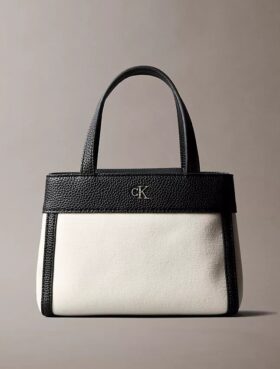 Monogram-kangasinen mini-tote-olkalaukku