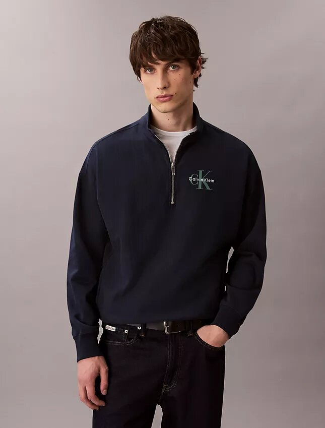 Monologo Premium Terry Quarter Zip -huppari Monologo Premium Terry Quarter Zip -huppari
