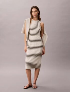 Monologo Rib Stripe Midi -mekot