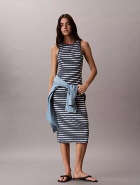 Monologo Rib Stripe Midi -mekot