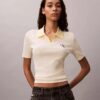 Monologo Stripe Rib Polo T-paita Monologo Stripe Rib Polo T-paita