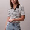 Monologo Stripe Rib Polo T-paita Monologo Stripe Rib Polo T-paita