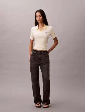 Monologo Stripe Rib Polo T-paita