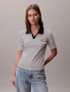 Monologo Stripe Rib Polo T-paita