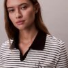 Monologo Stripe Rib Polo T-paita Monologo Stripe Rib Polo T-paita