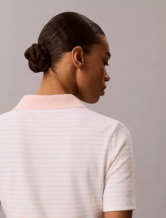 Monologo Stripe Rib Polo T-paita Monologo Stripe Rib Polo T-paita