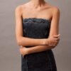 Olkaimeton Denim-minimekko Olkaimeton Denim-minimekko