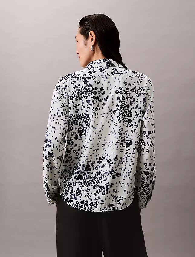 Painettu rento Utility Shirt napit edessä Painettu rento Utility Shirt napit edessä