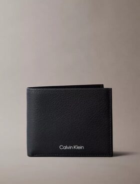 Pebble Grain -nahkainen kaksitaitteinen lompakko