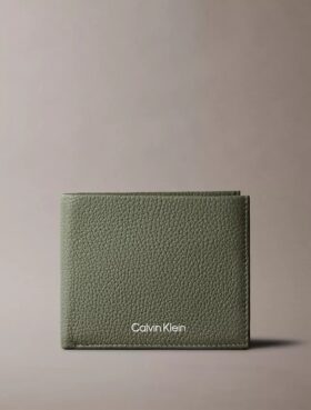 Pebble Grain -nahkainen kaksitaitteinen lompakko