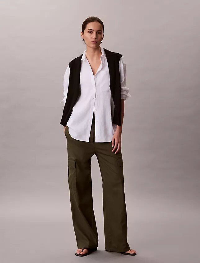 Pehmeät twill-cargohousut Pehmeät twill-cargohousut