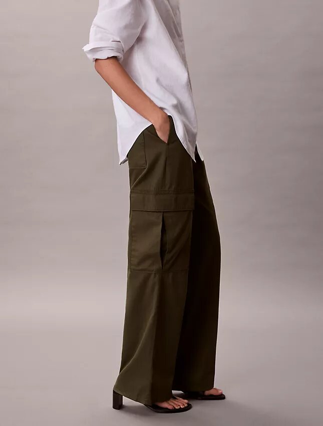 Pehmeät twill-cargohousut Pehmeät twill-cargohousut