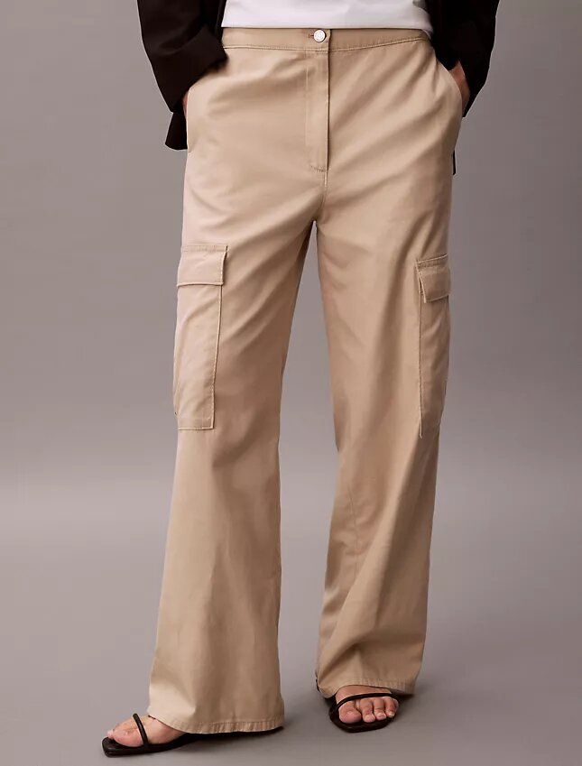 Pehmeät twill-cargohousut Pehmeät twill-cargohousut