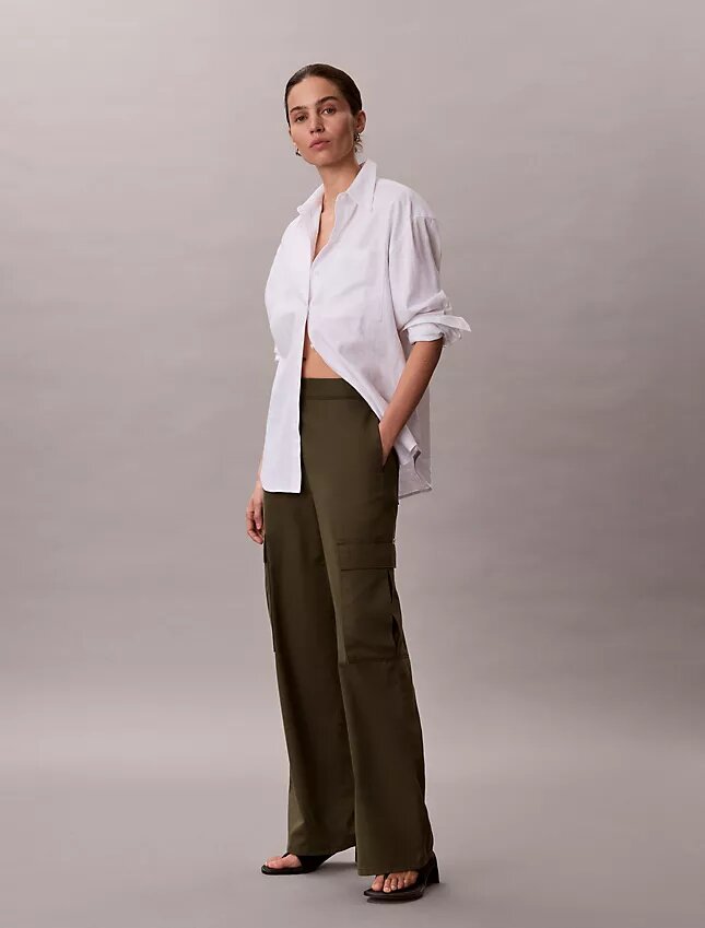 Pehmeät twill-cargohousut Pehmeät twill-cargohousut