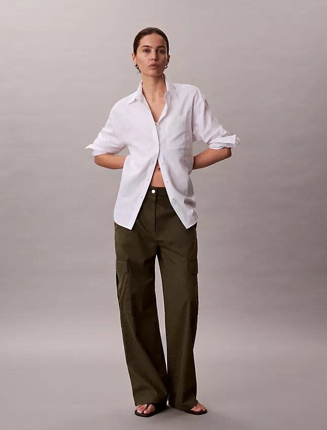 Pehmeät twill-cargohousut Pehmeät twill-cargohousut