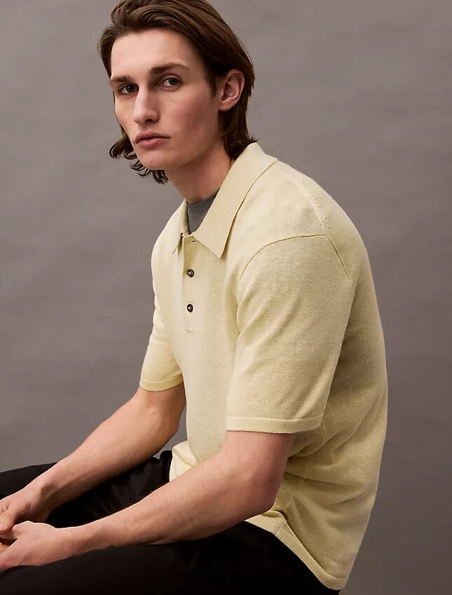Pellavaseos, klassinen neulepolo Pellavaseos, klassinen neulepolo