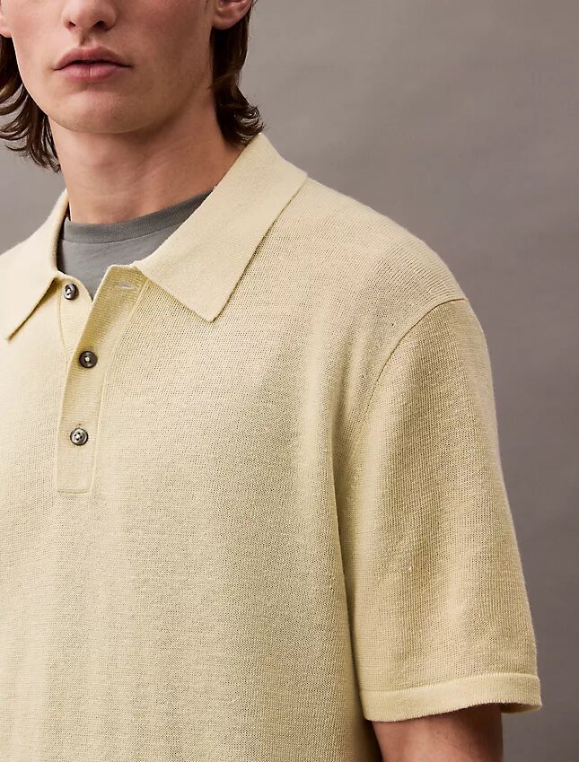 Pellavaseos, klassinen neulepolo Pellavaseos, klassinen neulepolo