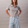 Pellavaseos, rento Denim-bermudashortsit