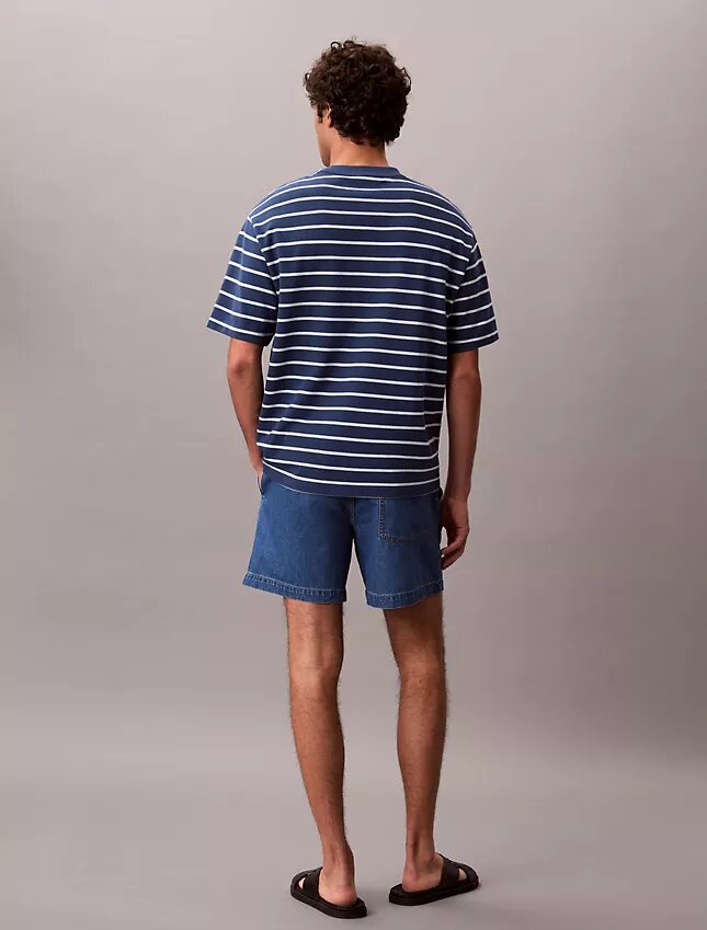 Pellavaseosdenimiset vetoketjulliset shortsit Pellavaseosdenimiset vetoketjulliset shortsit