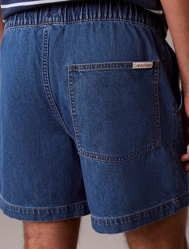Pellavaseosdenimiset vetoketjulliset shortsit Pellavaseosdenimiset vetoketjulliset shortsit