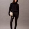 Ponte-kankaasta valmistetut, herringbone-kuvioiset skinny-housut Ponte-kankaasta valmistetut, herringbone-kuvioiset skinny-housut