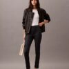 Ponte-kankaasta valmistetut, herringbone-kuvioiset skinny-housut Ponte-kankaasta valmistetut, herringbone-kuvioiset skinny-housut