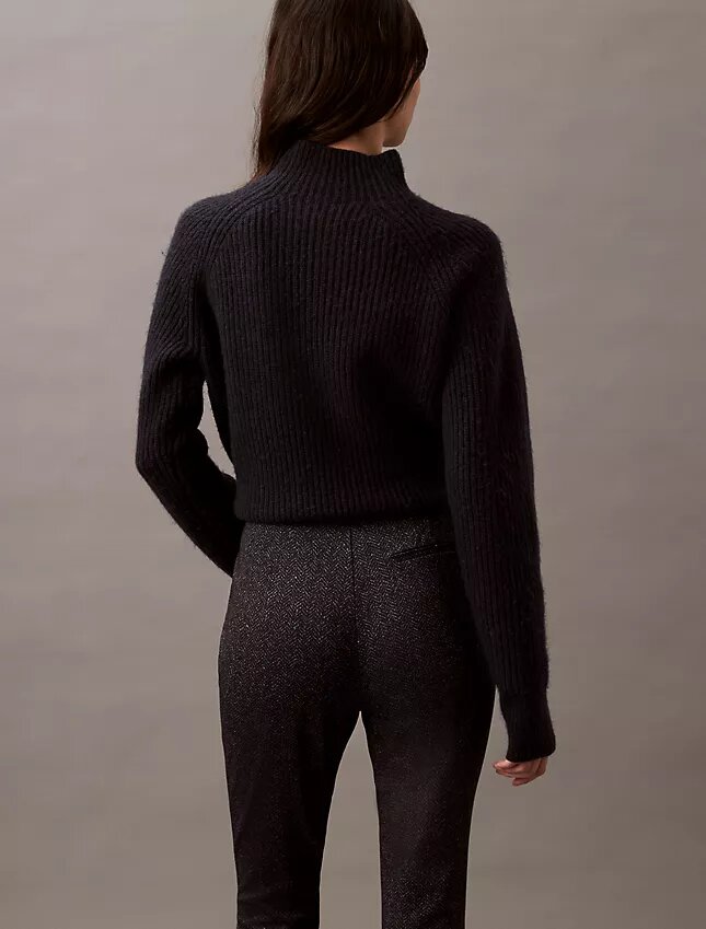 Ponte-kankaasta valmistetut, herringbone-kuvioiset skinny-housut Ponte-kankaasta valmistetut, herringbone-kuvioiset skinny-housut