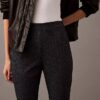 Ponte-kankaasta valmistetut, herringbone-kuvioiset skinny-housut Ponte-kankaasta valmistetut, herringbone-kuvioiset skinny-housut