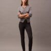 Ponte-kankaasta valmistetut houndstooth-kuvioiset skinny-housut Ponte-kankaasta valmistetut houndstooth-kuvioiset skinny-housut