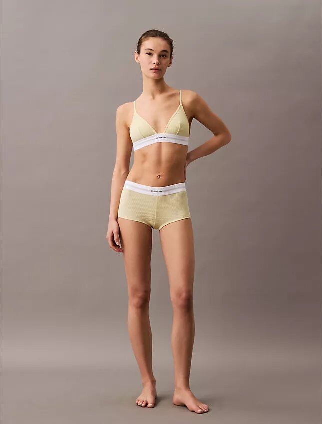 Puuvilla-Modal-stretch-rib-unlined kolmiomallinen Bralette Puuvilla-Modal-stretch-rib-unlined kolmiomallinen Bralette