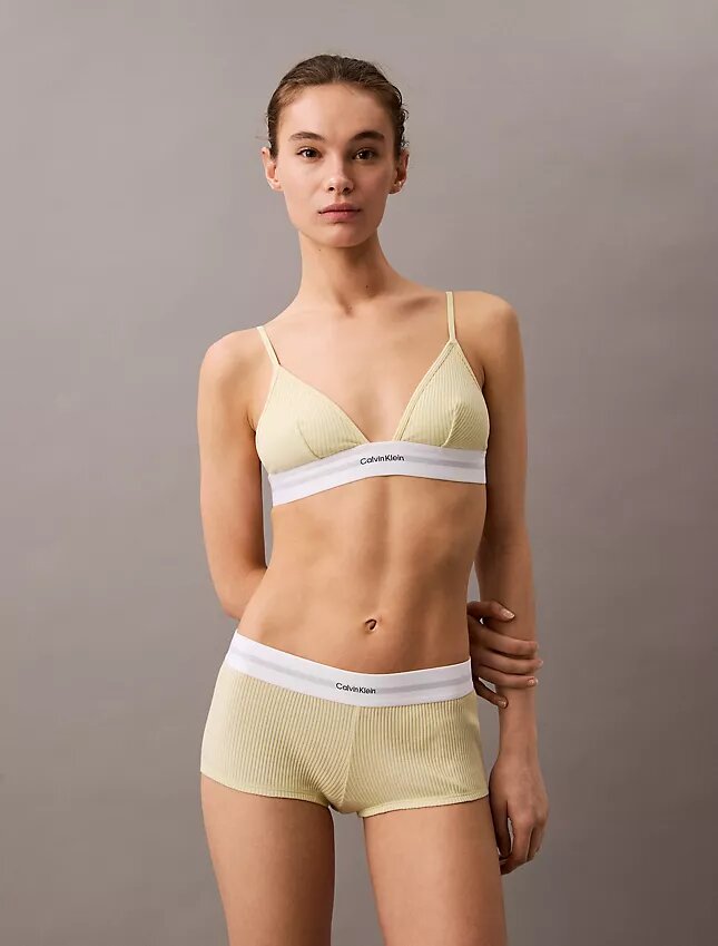 Puuvilla-Modal-stretch-rib-unlined kolmiomallinen Bralette Puuvilla-Modal-stretch-rib-unlined kolmiomallinen Bralette
