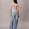 Puuvilla-pellavaseoksesta valmistettu Denim-tankkitoppi