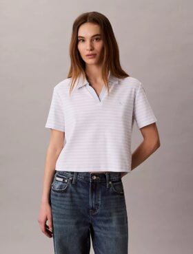 Puuvillainen Contour Rib -polo-paita