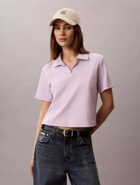 Puuvillainen Contour Rib -polo-paita