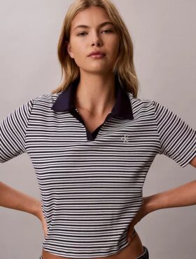 Puuvillainen Contour Rib -polo-paita