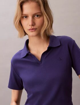 Puuvillainen Contour Rib -polo-paita