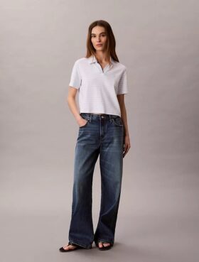 Puuvillainen Contour Rib -polo-paita