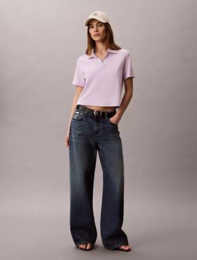 Puuvillainen Contour Rib -polo-paita