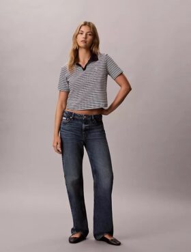 Puuvillainen Contour Rib -polo-paita
