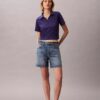 Puuvillainen Contour Rib -polo-paita