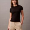 Puuvillainen Contour Rib -T-paita