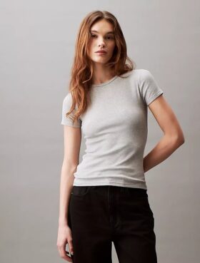 Puuvillainen Contour Rib -T-paita