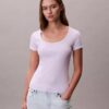 Puuvillainen Contour Rib -T-paita Puuvillainen Contour Rib -T-paita