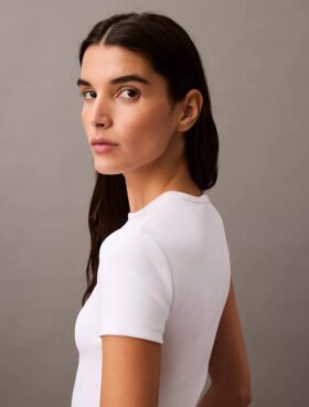 Puuvillainen Contour Rib -T-paita