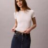 Puuvillainen Contour Rib -T-paita
