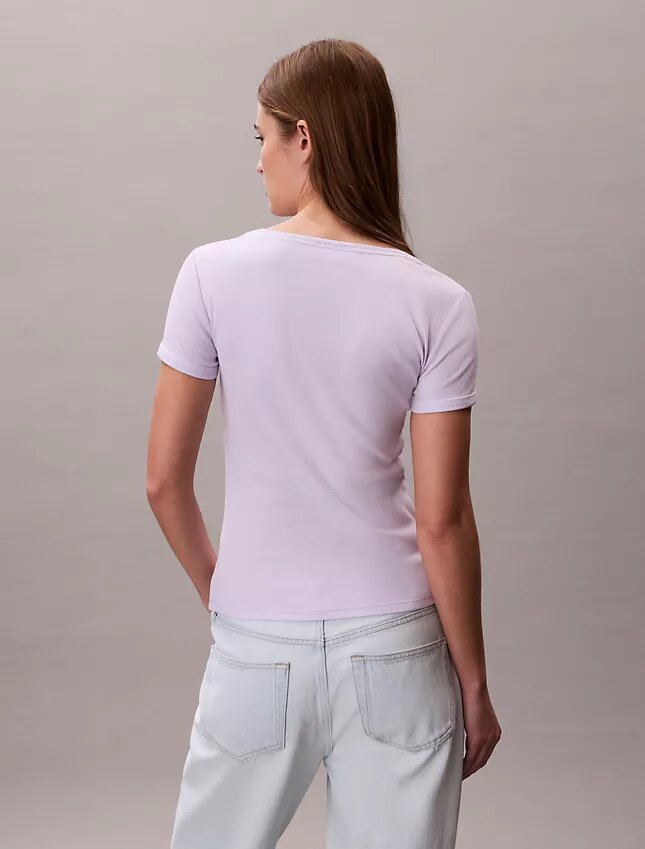 Puuvillainen Contour Rib -T-paita Puuvillainen Contour Rib -T-paita