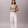Puuvillainen Contour Rib -T-paita Puuvillainen Contour Rib -T-paita