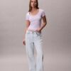 Puuvillainen Contour Rib -T-paita Puuvillainen Contour Rib -T-paita