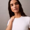 Puuvillainen Contour Rib -T-paita